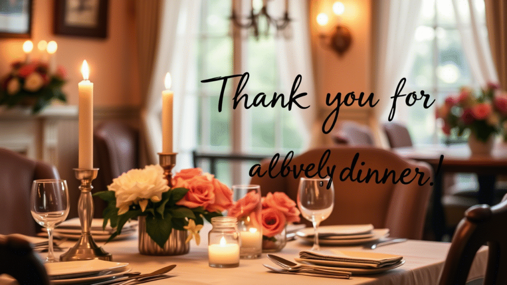 Short & Sweet Dinner Thank You
